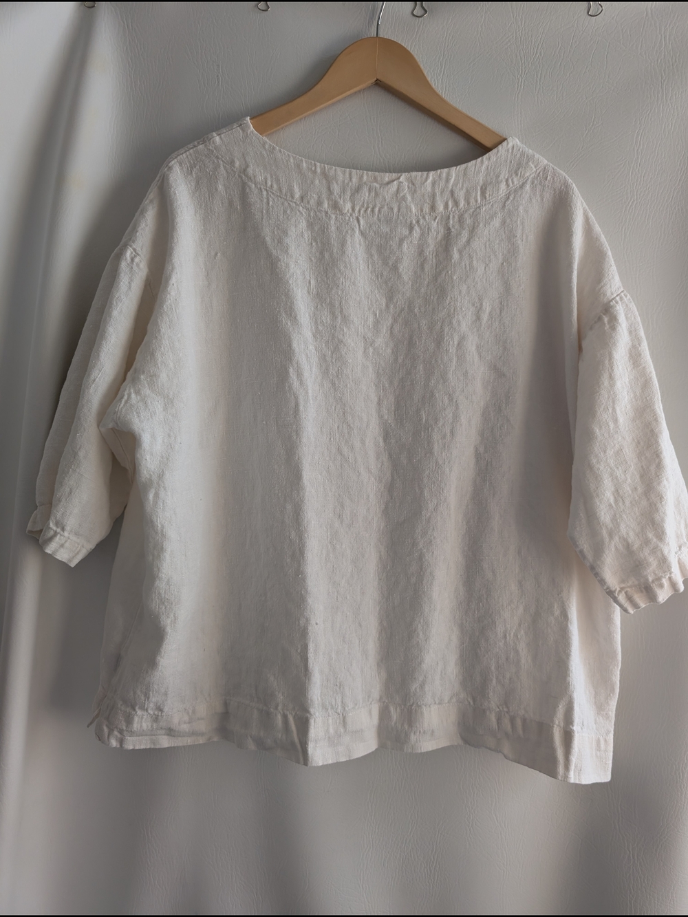 bryn Walker Cream Relaxed Linen Tunic Top - S - Picture 8 of 16